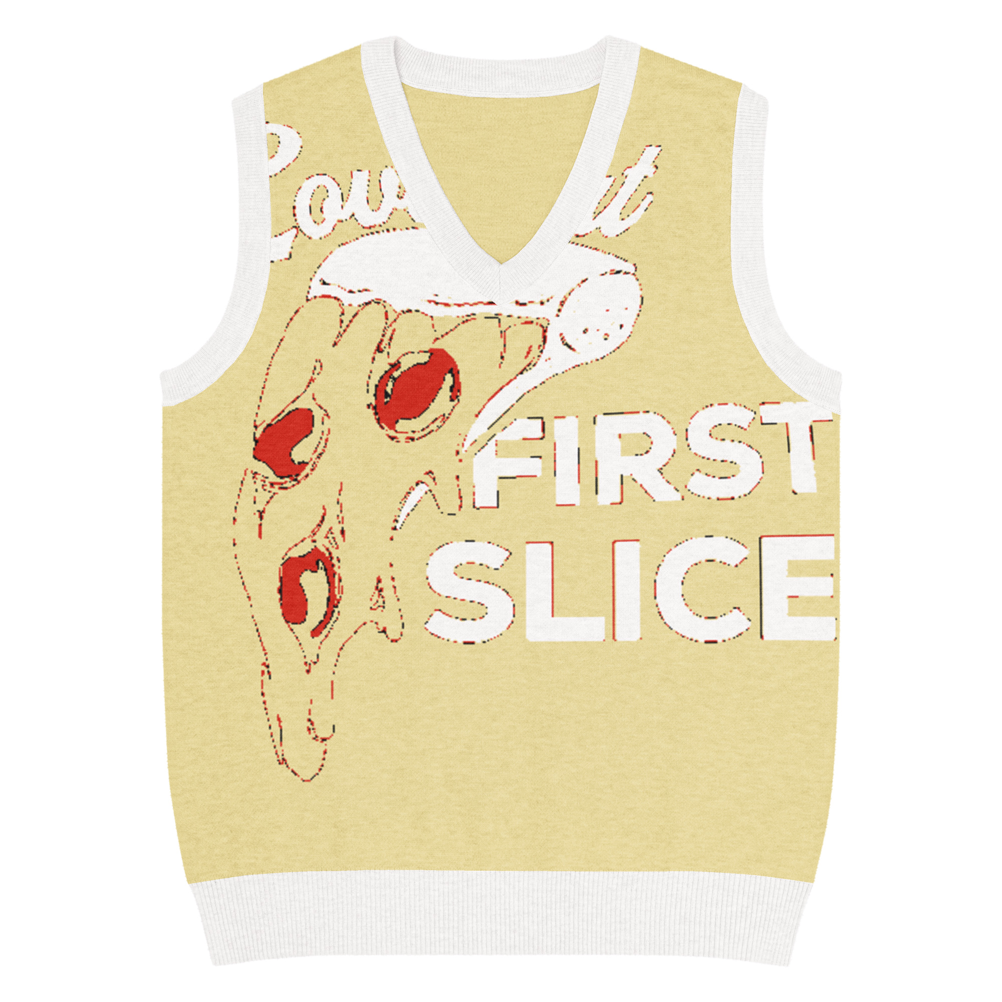 knit v neck vest